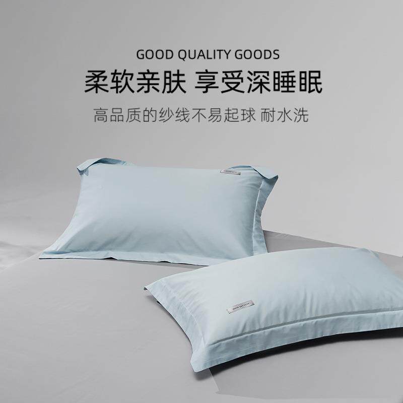 100S长无品牌/绒棉套枕简约纯色棉全枕棉枕头套一对装单人芯套48x
