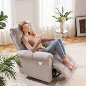 品质舒适绒多功能厅无品牌 单人沙发客小户型头等条单沙发舱电动