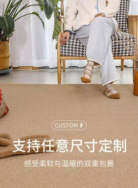 羊地毯EHO厅沙发茶几圆垫椅卧室床垫边飘窗轻毛奢家用纯色客加厚