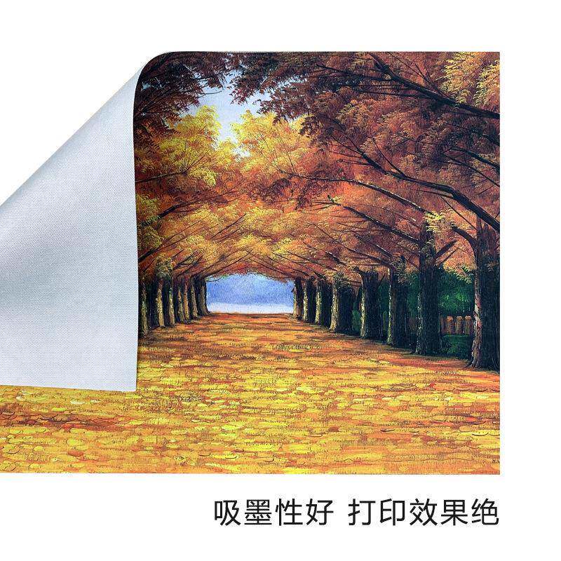 2NJD7克6*文30水性化纤画布哑光油装饰画喷绘图打印丙烯手绘微喷