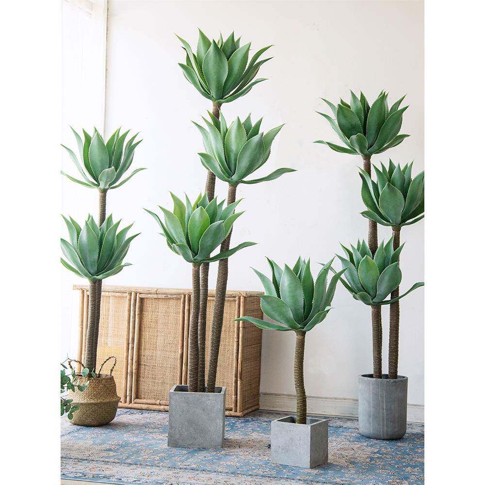 真仿聚宝莲热带沙漠FH-JBL15植物盆栽杆大型落地高多肉绿植造布饰
