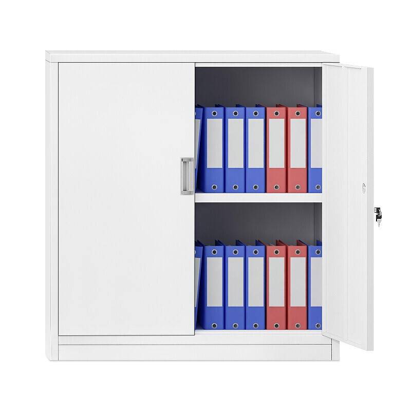 分下节对开门文件柜矮柜钢制铁皮柜办公室档案柜储物柜带锁资北秦