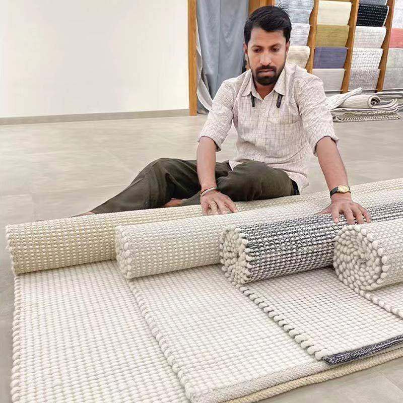 印度原装纯手无工胶羊毛地毯颗粒感端别高客墅厅沙发垫极YWW简轻,居家布艺,地毯,淘宝优惠券,粉丝福利购,淘宝优惠卷