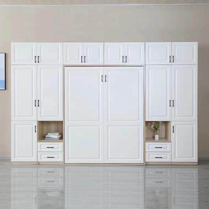 一歌雷现代约隐形床衣柜书柜体户型省空间壁小床下翻WUZ折叠简床