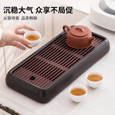 小型排水蓄水两11用新电木茶盘用款高端茶具电胶木小干泡家茶台托