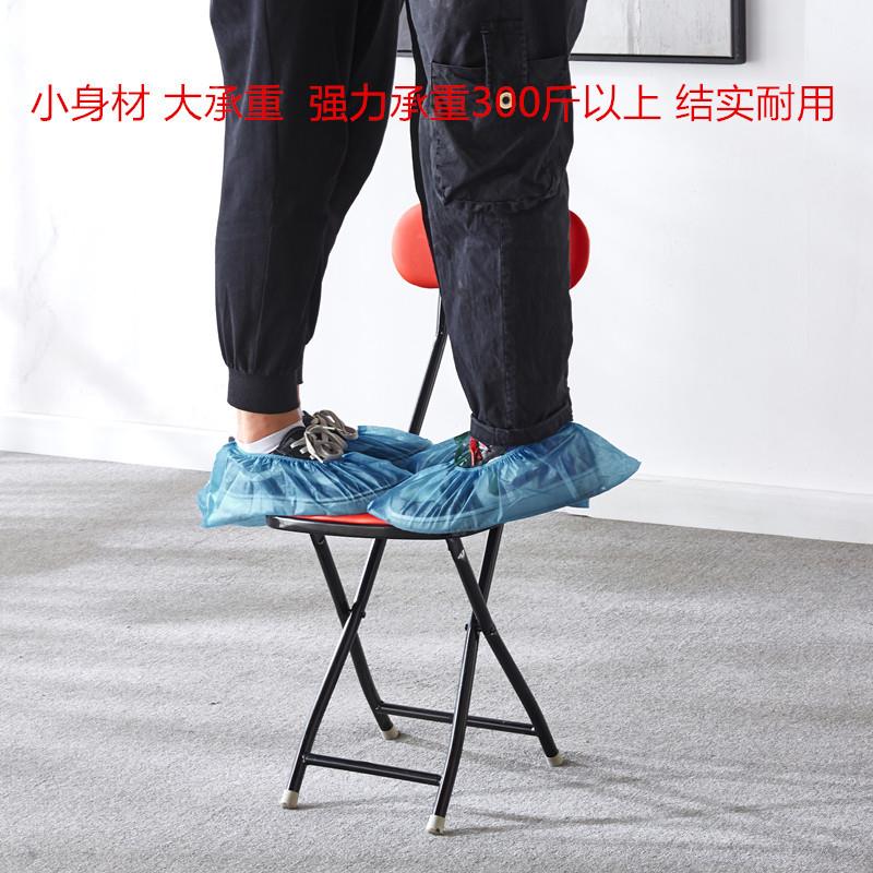 便携黑叠靠椅办公室VYJ休闲简约色靠背R*背椅子折餐椅靠家用成人