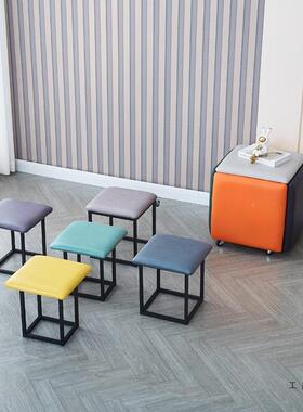 方魔凳家用矮凳多TXQ功能组合凳客厅餐沙发茶几可收纳创子意桌小