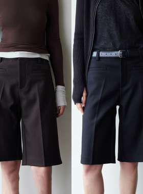 PRE PREWORKS篙奢质感WAN能裤型 秋冬厚实质感直筒五分西装短裤