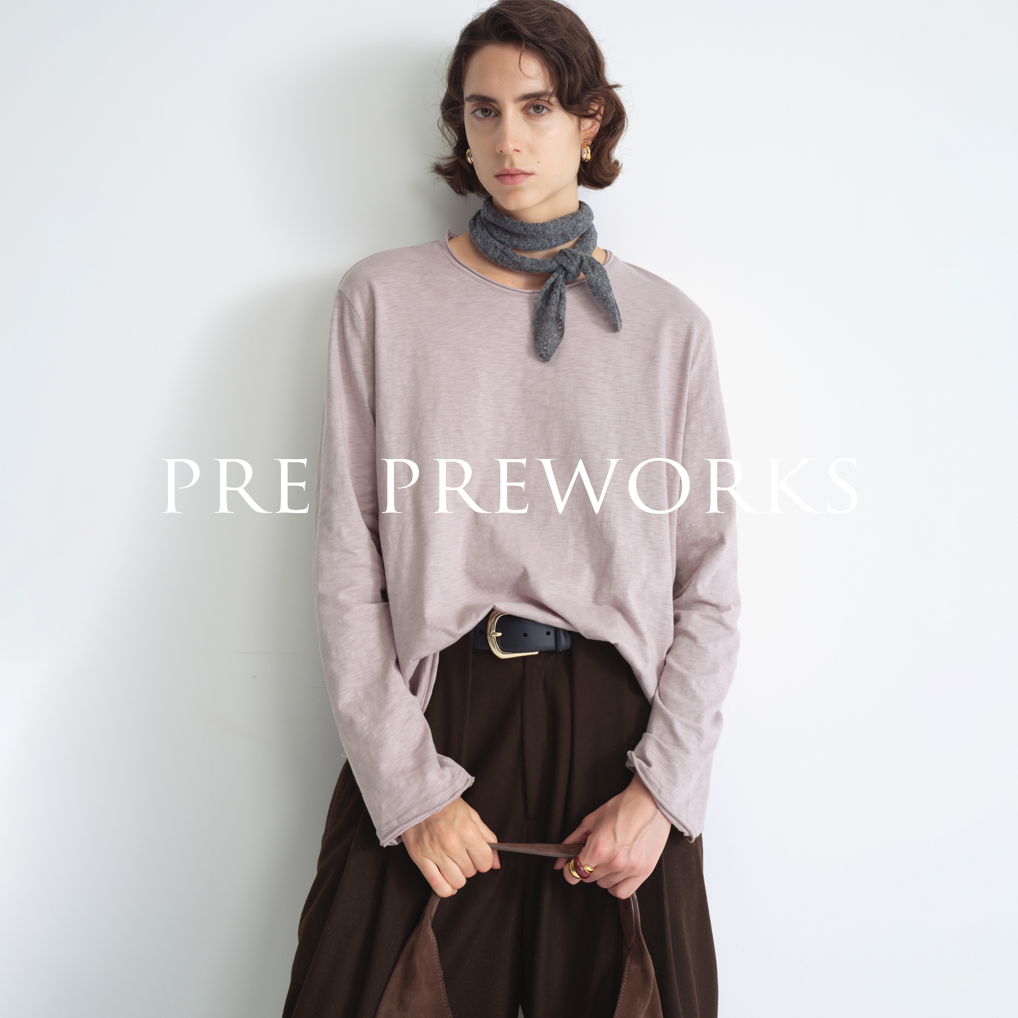 PREPREWORKS竹节肌理针织T恤