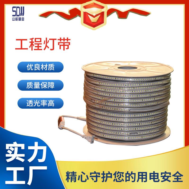 定制led工程灯带低压户外工地隧道地下室220V超亮灯珠PVC防水灯带