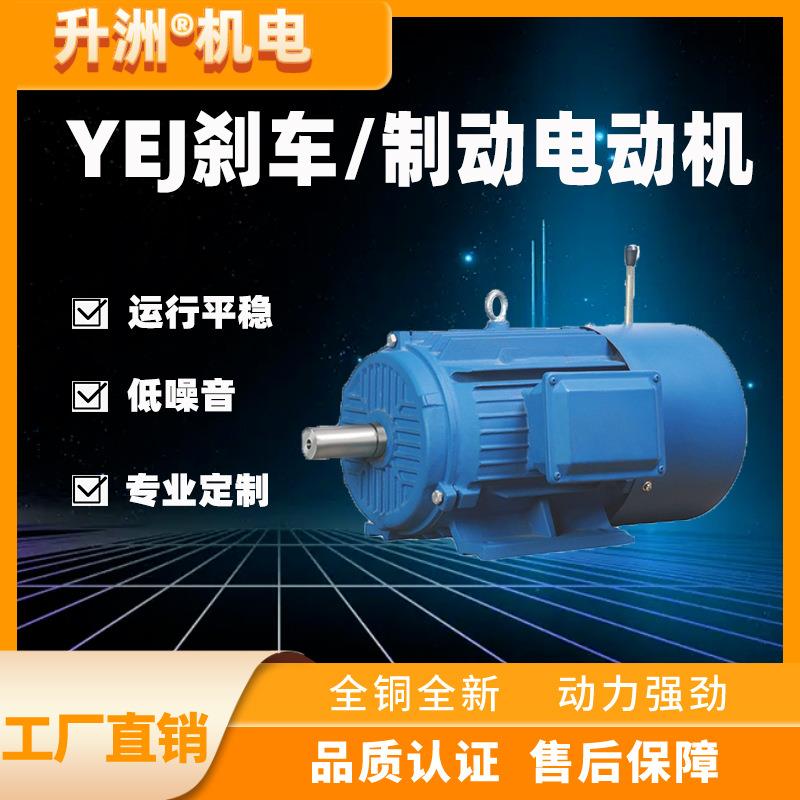 全铜电机刹车制动铁壳电机三相交流高效三相异步380v减速机空压机
