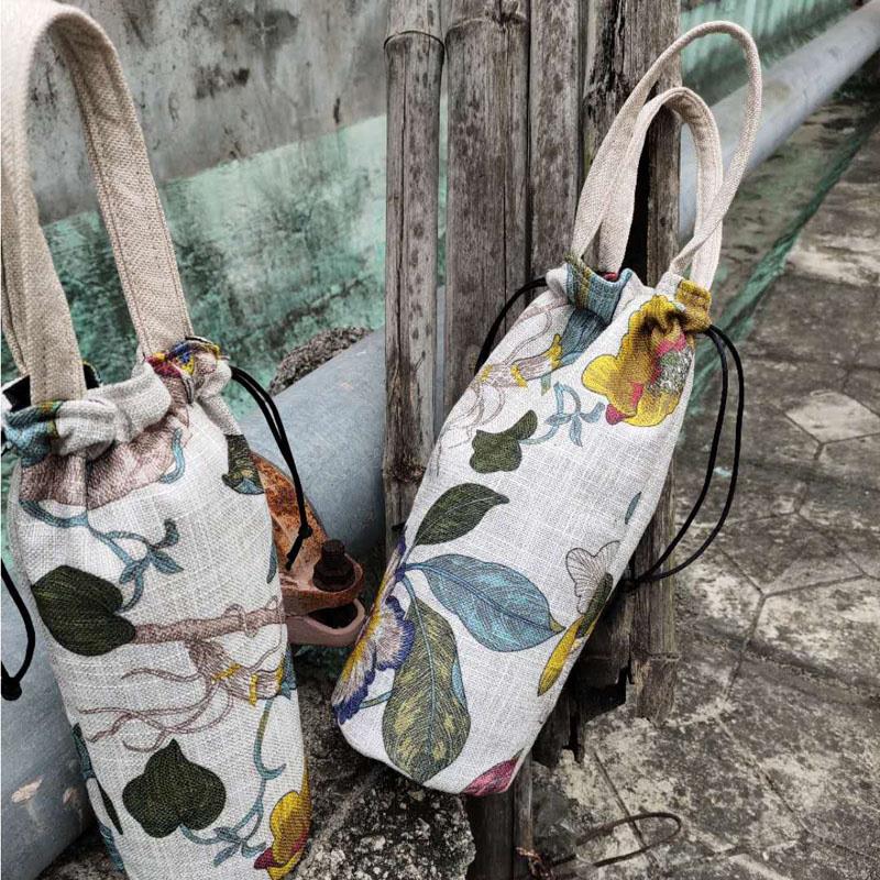 杯套拎包束口杯套斜挂保护套通用隔热防护套手提大小号2000ML定制