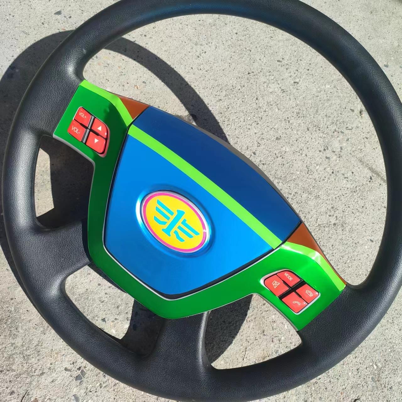 适配解放j6jh6方向盘装饰领航版大j6p小J6L方向盘贴膜装饰