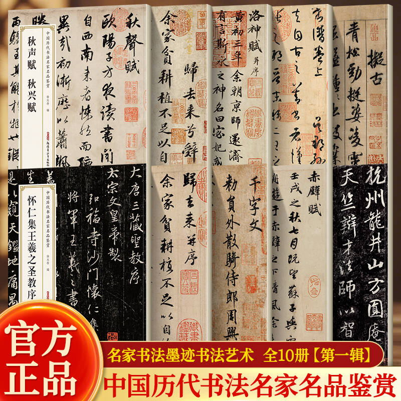 全10册 中国历代书法名家名品鉴赏王羲之赵孟頫文征明米芾怀素颜真卿书法字帖带译文