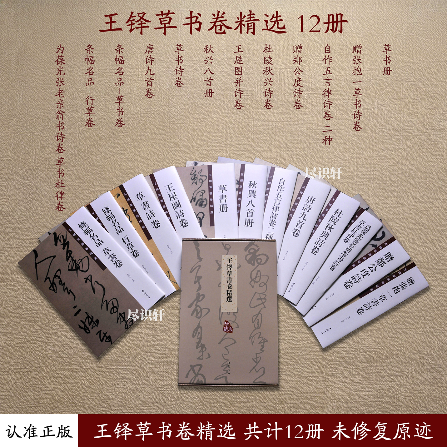 【全12册】王铎草书卷精选大字草书行草技法带释文书法字帖