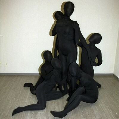 黑色莱卡全包舒适弹力紧身衣zentai性感连体衣cos派对演出服定制