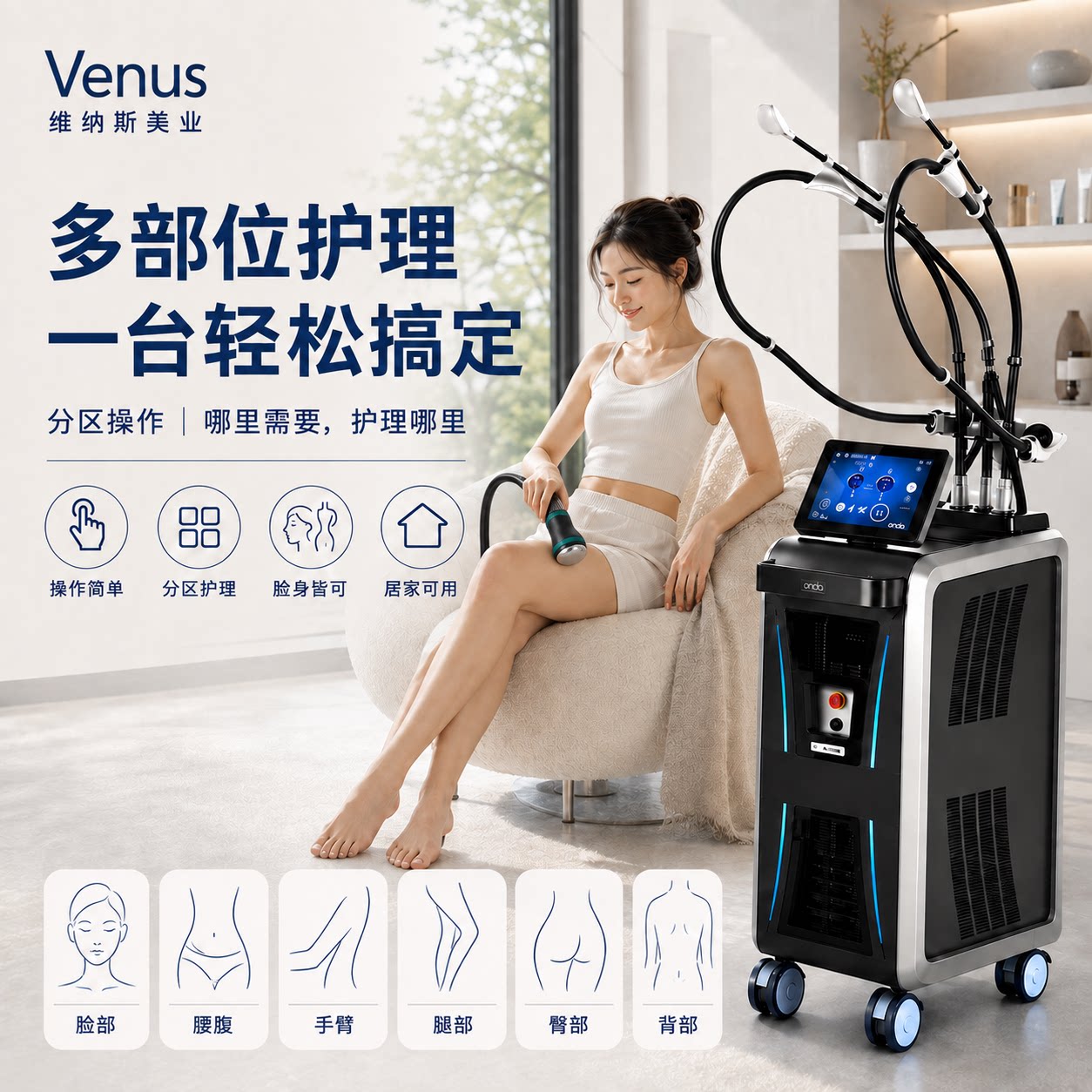 【全能塑形】意大利ONDA昂达Pro三代紧致美体瘦身仪器plus美容院