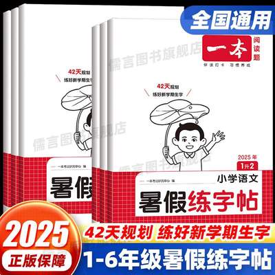 2025新版一本暑假练字帖一升二升三升四五升六年级上下册语文人教版小学教材同步专项训练寒假作业衔接预复习硬笔每日一练写字课