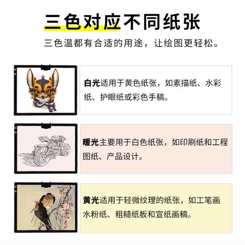 好笔迹A4A3纯白拷贝台LED锂电池续航透光临摹台动漫画拷贝板绘画