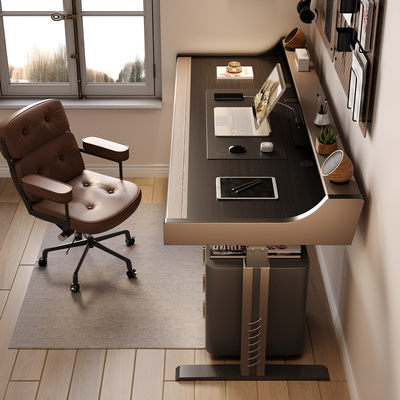 【国内发货】wzo电动升降电脑桌智能意式极简书桌设计师办公桌