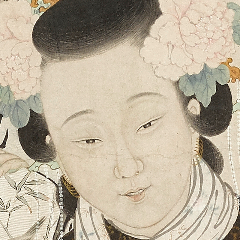 释真然金陵十二钗图传统工笔仕女临摹范本中式装饰画艺术绢布画心