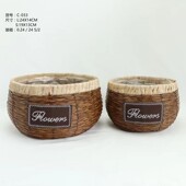 手工编织花篮插花花篮
