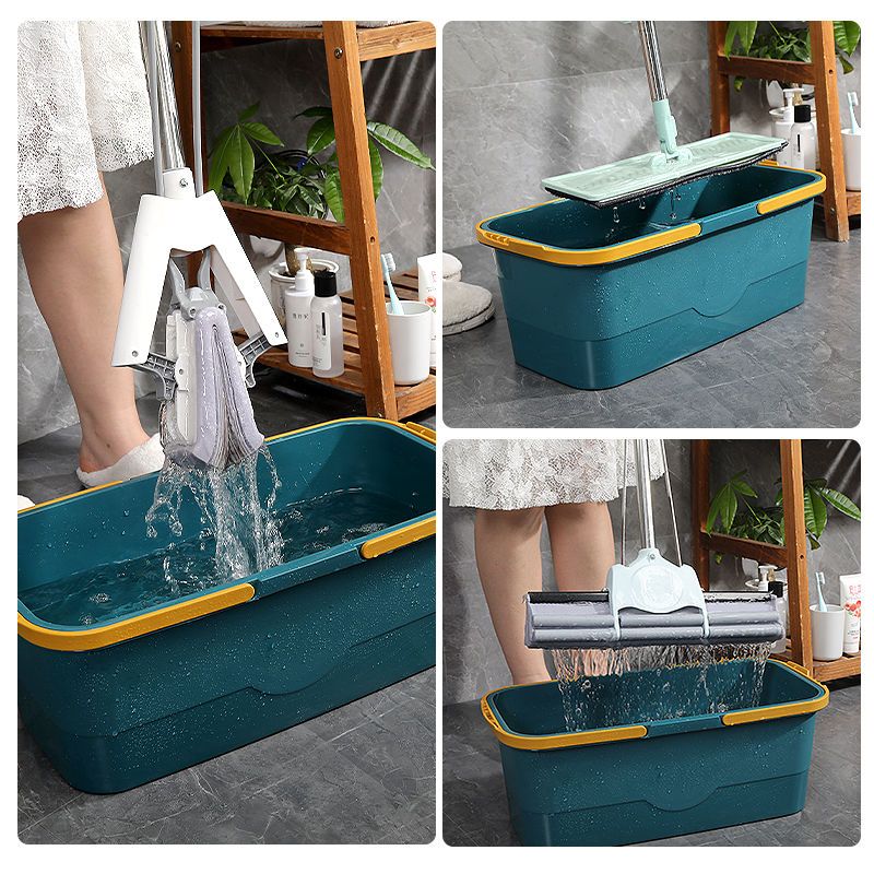 加厚塑料洗拖把桶海绵拖把桶方形家用塑料水桶宿舍手提拖布地拖桶