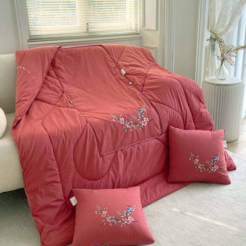 全棉抱枕车用被子两用办公室高档夏季小车载枕头被毯子二合一纯棉