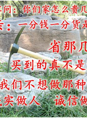 包邮钢镐大小号军镐工兵十字镐鹤嘴小锄头挖笋小镐户外木质小洋镐