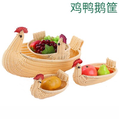 柳条编织箩筐竹编筐点心篮收纳筐鸡蛋篓手工托盘果篮酒店创意餐具