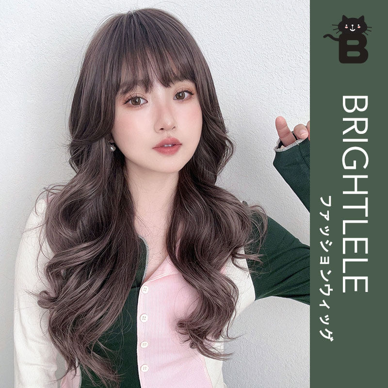 新款天使翅膀法式浏海长卷发 韩式温柔外翻大卷 自然蓬松立体头顶