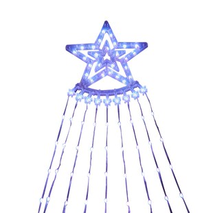 圣诞树顶星星RBG变色遥控场景布置圣诞节装饰品拍照道具氛围装扮