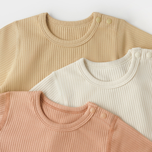 俏萌兔婴儿秋衣单件上衣秋冬宝宝内衣婴幼儿保暖打底衫睡衣家居服