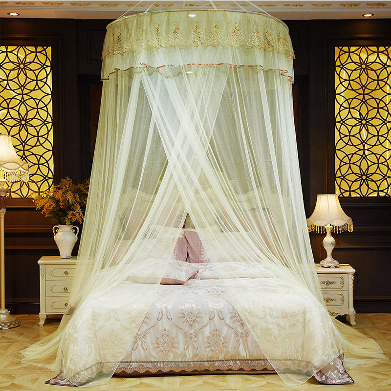 送吸盘挂钩 免安装加密圆形吊顶蚊帐落地公主双人1.21.51.8米60cm