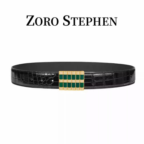 ZORO STEPHEN男士高档时尚轻奢个性商务精美精钢金色银色镶钻男款