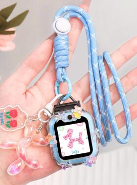 适用小天才电话手表挂绳Z10Z9Z8Z7Z6aZ5a防摔保护壳Q1SU3卡通吊坠
