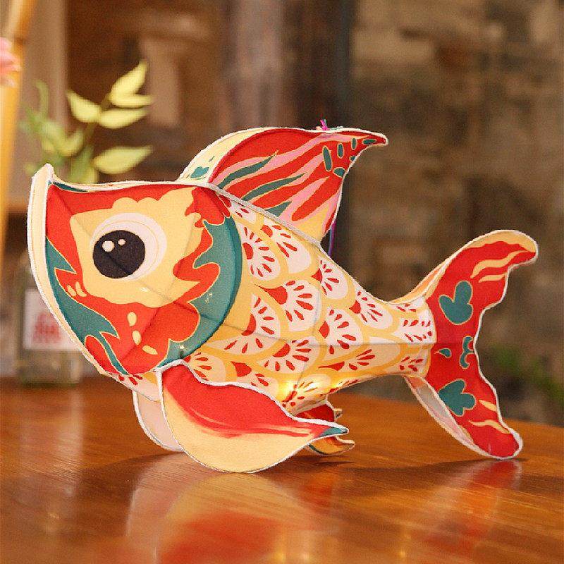 非遗鱼灯笼手工艺品锦鲤鱼中秋节覆古风手提摆件发光宫灯花灯成品,节庆用品/礼品,灯笼,淘宝优惠券,粉丝福利购,淘宝优惠卷