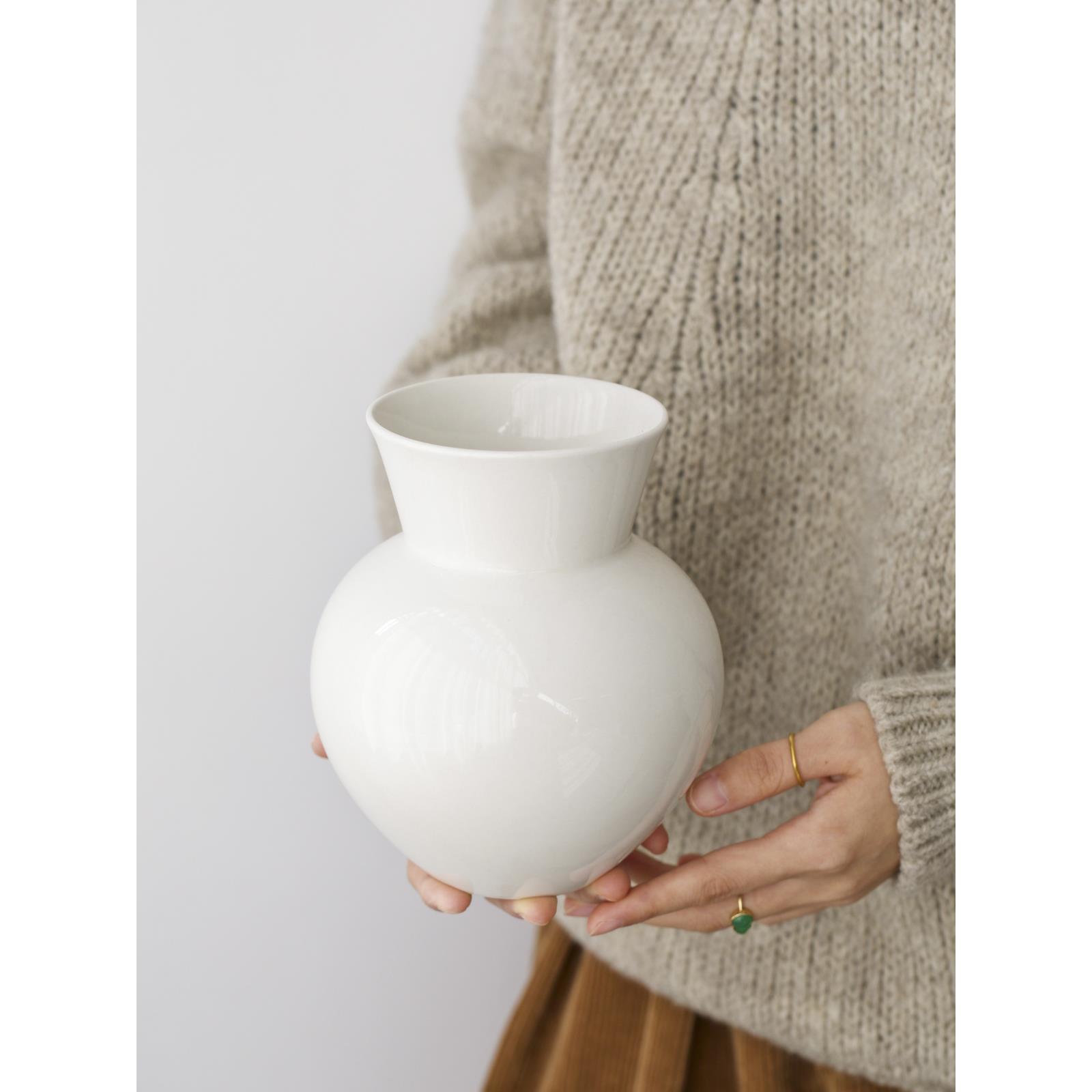 曼叙花瓶摆件客厅插花景德镇陶瓷摆件简约插花器客厅插花轻奢高档