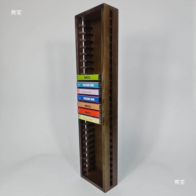 置物架盒多藏格磁带C木D收纳卡带简约ELF黑胶木盒实收盒收纳架珍