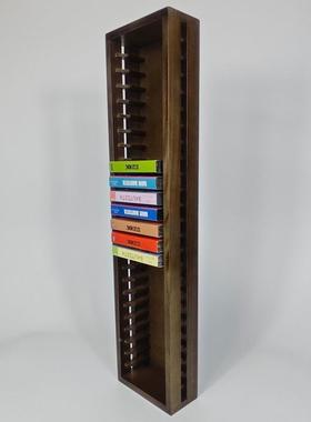 置物架盒多藏格磁带C木D收纳卡带简约ELF黑胶木盒实收盒收纳架珍