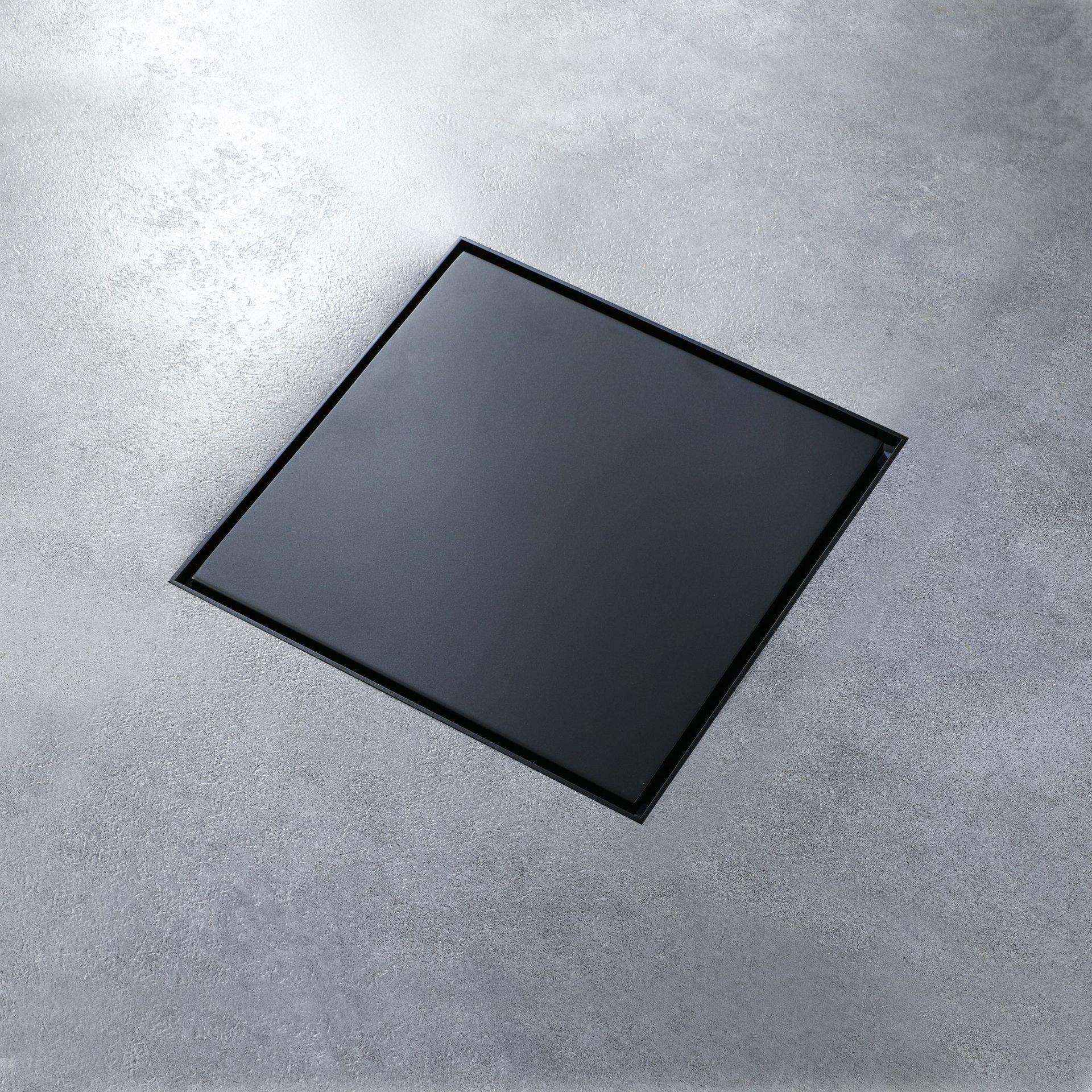 200*200m形不锈钢台黑SJB色隐阳浴室卫生间地漏防臭HIDm698-1