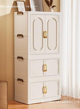 加厚收纳柜折叠置物童柜家DIX用卧室宝移衣柜多层可动儿玩宝具储