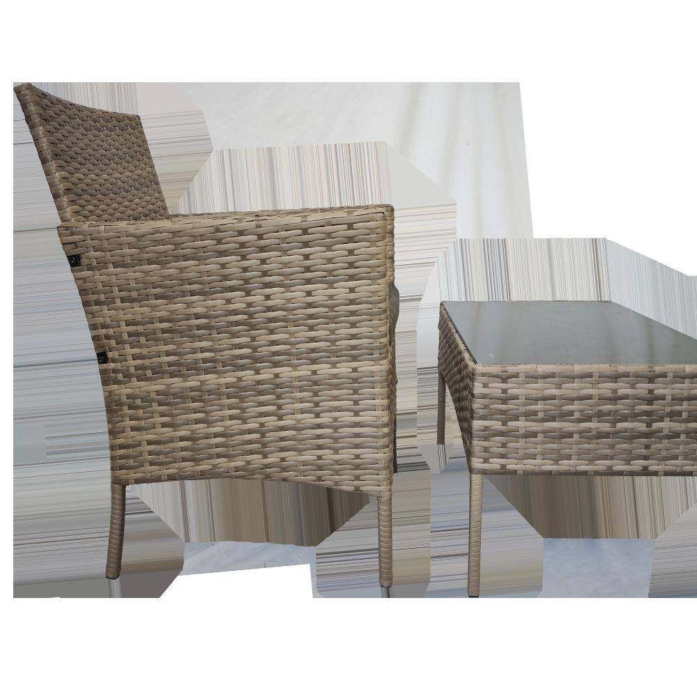 户外藤椅靠背靠藤椅子JLA背8椅四件套庭院户露台藤椅小四外件QA74