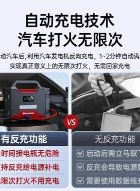 纽W100汽车应急启动电源200打0mAh搭电VEF宝强启电源曼12v3车火利