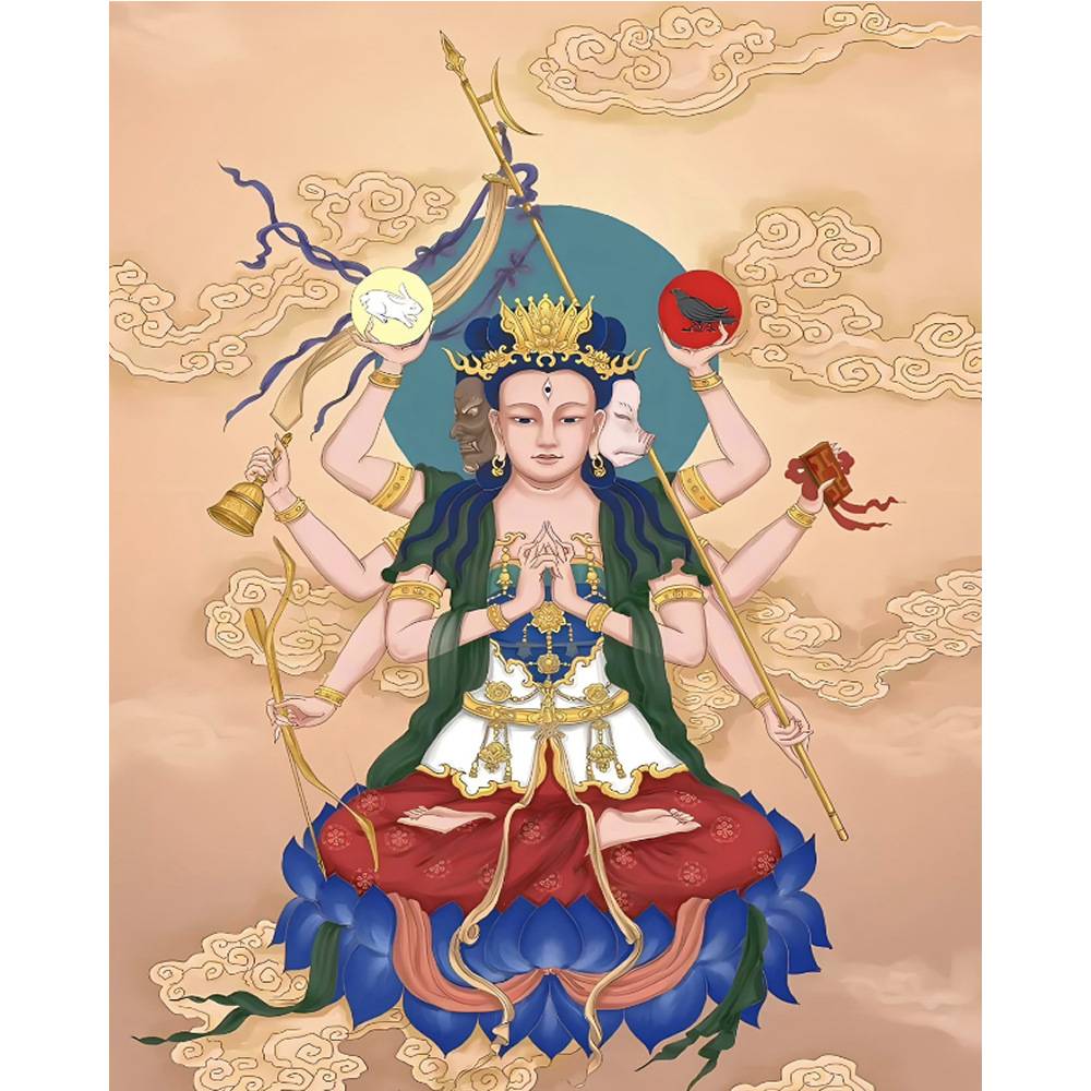 钻石画六十甲子太岁神像元君画像人物玄关贴钻十字绣当值年太岁