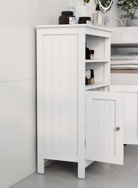现代约白色两门简两层室柜厕收浴纳置物收纳柜源厂所板式Y0002家
