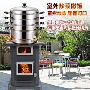 真火燃木壁炉火炉可烧炭柴媒铸铁炉芯家室用内取明室LNR外做饭烧