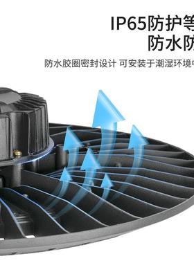 ufo工矿灯防水尘1DTE防00W厂房厂碟车间仓库天棚照工明led飞灯