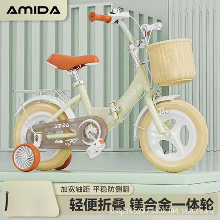 新款儿童自行车3岁5岁7岁男英伦风女童脚踏车14寸16寸中大童单车