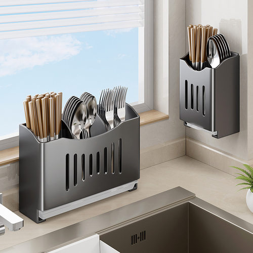 刀架筷子筒笼盒一体不锈钢厨房